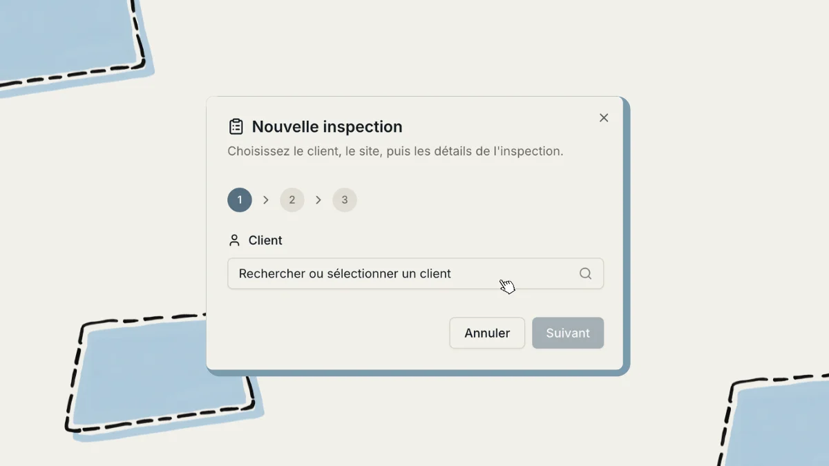 Interface de tri de photos d'inspection avec sélection multiple